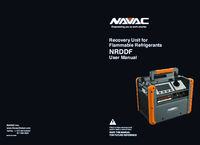 Thumbnail of document Manual - NRDDF Recovery Unit, Dual-Cylinder, DC, Flammable Refrigerants
